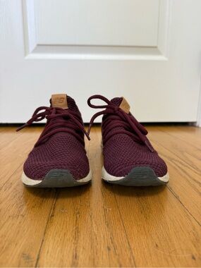New Balance Wine Knit Lace-Up Sneakers